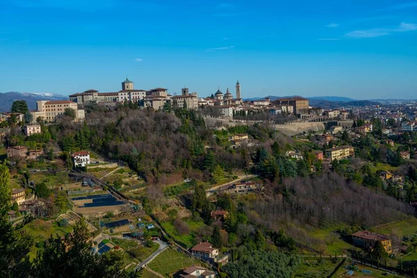 Skyline Bérgamo Parte Antigua Ciudad — Foto de Stock