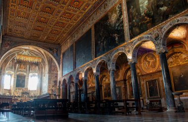 Perugia Italy April 2022: Basilica of San di Perugia remains the richest church in the city, housing the largest collection of art in Perugia