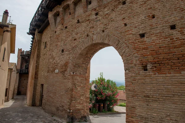 Gradara Daki Eski Bir Binanın Duvarları — Stok fotoğraf