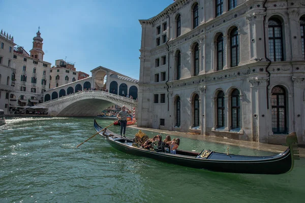 Venedig Italien September 2022 Gondel Die Touristen Den Urlaub Nach — Stockfoto