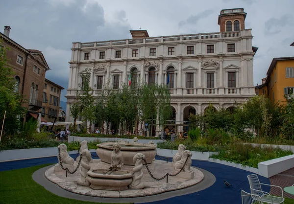 Bergamo Italy September 2022 Garden Old Square Upper Bergamo Festival — Stock Photo, Image
