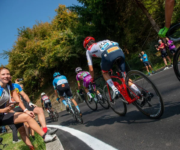 Dossena Olaszország Octobere 2022 Giro Lombardia Csoport Kerékpárosok Akik Részt — Stock Fotó