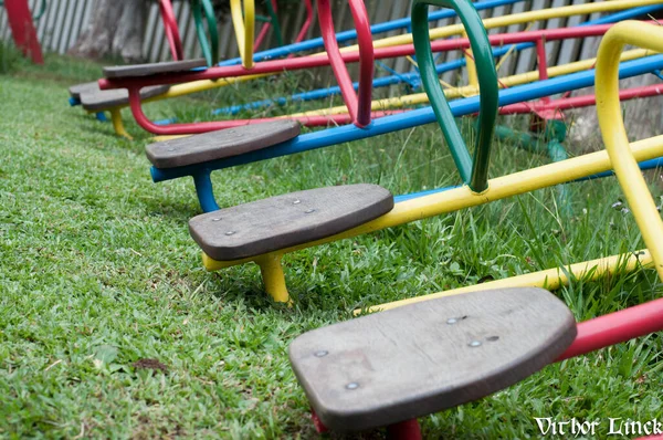 Photograph Seesaw Cloudy Day — Stock Photo, Image