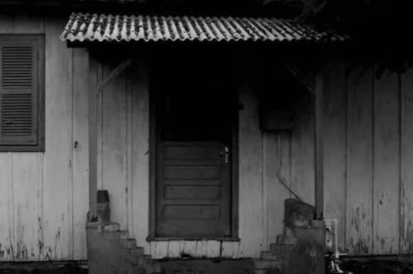 Photograph Door Sinister Abandoned House — Stock Photo, Image