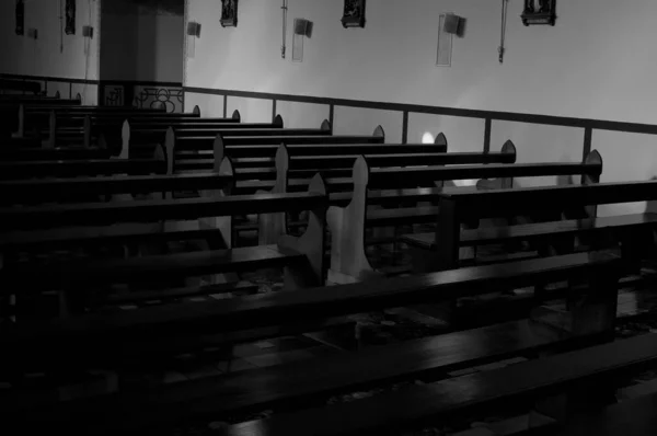 Black White Photography Church — Stockfoto