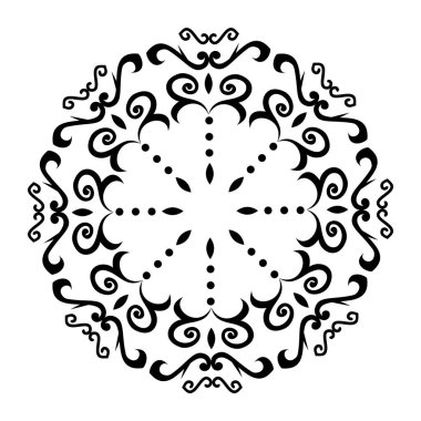 Lüks logolar, tasarımlar ve renkler için doğu ve batı tarzında farklı temalardaki şaşırtıcı siyah beyaz vektör mandalaları