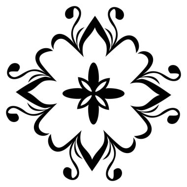 Lüks logolar, tasarımlar ve renkler için doğu ve batı tarzında farklı temalardaki şaşırtıcı siyah beyaz vektör mandalaları