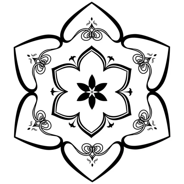 Lüks logolar, tasarımlar ve renkler için doğu ve batı tarzında farklı temalardaki şaşırtıcı siyah beyaz vektör mandalaları