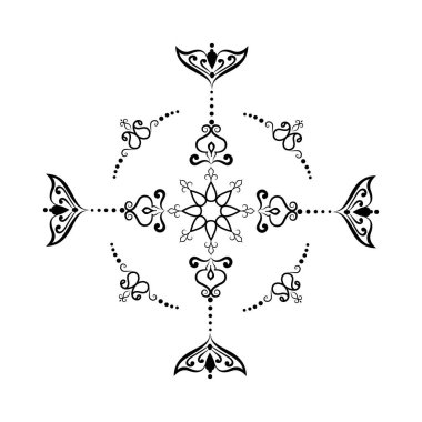 Orien 'de farklı temalardaki şaşırtıcı siyah beyaz vektör mandalaları