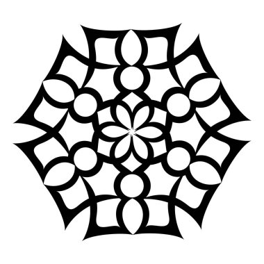 Orien 'de farklı temalardaki şaşırtıcı siyah beyaz vektör mandalaları