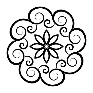 Orien 'de farklı temalardaki şaşırtıcı siyah beyaz vektör mandalaları