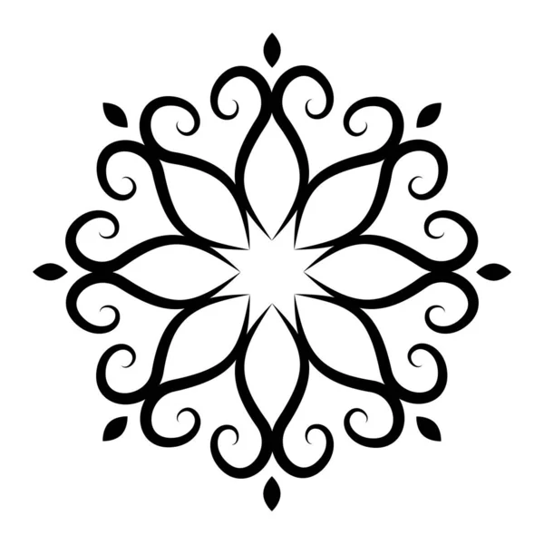 Increíble Negro Mandalas Vector Blanco Diferentes Temas Orien — Archivo Imágenes Vectoriales