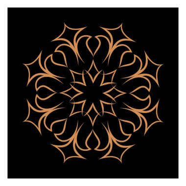 Lüks logolar, tasarımlar ve boyama kitapları için doğu ve batı tarzında farklı temalardaki şaşırtıcı vektör mandalaları