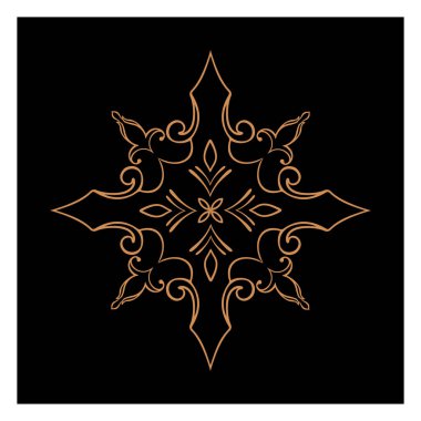 Lüks logolar, tasarımlar ve boyama kitapları için doğu ve batı tarzında farklı temalardaki şaşırtıcı vektör mandalaları