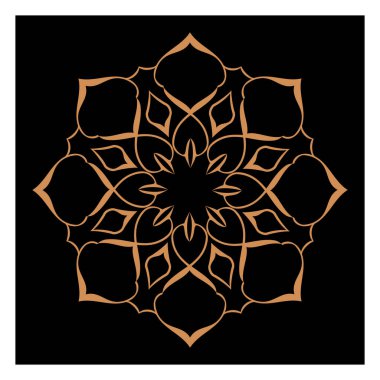 Lüks logolar, tasarımlar ve boyama kitapları için doğu ve batı tarzında farklı temalardaki şaşırtıcı vektör mandalaları