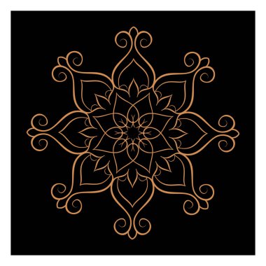 Lüks logolar, tasarımlar ve boyama kitapları için doğu ve batı tarzında farklı temalardaki şaşırtıcı vektör mandalaları