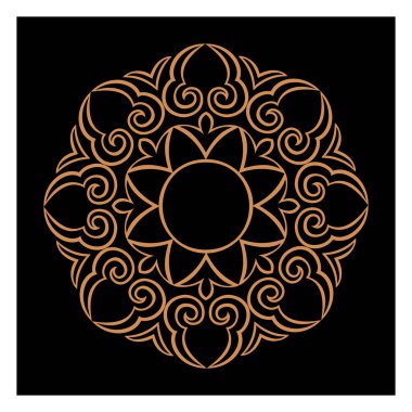 Lüks logolar, tasarımlar ve boyama kitapları için doğu ve batı tarzında farklı temalardaki şaşırtıcı vektör mandalaları