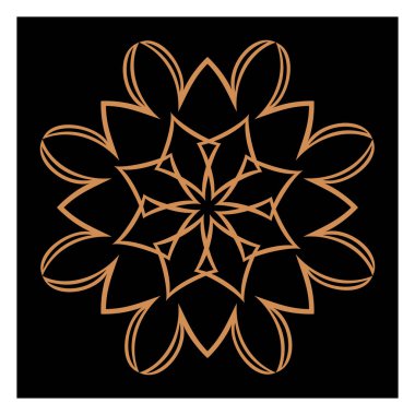 Lüks logolar, tasarımlar ve boyama kitapları için doğu ve batı tarzında farklı temalardaki şaşırtıcı vektör mandalaları