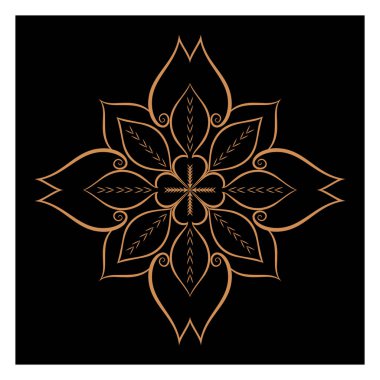 Lüks logolar, tasarımlar ve boyama kitapları için doğu ve batı tarzında farklı temalardaki şaşırtıcı vektör mandalaları