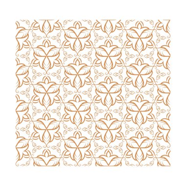 Golden ornamental seamless pattern for decor, print, wallpaper, 