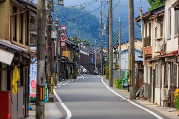 Calle Vacía Través Pequeña Ciudad Japonesa Foto Alta Calidad — Foto de Stock