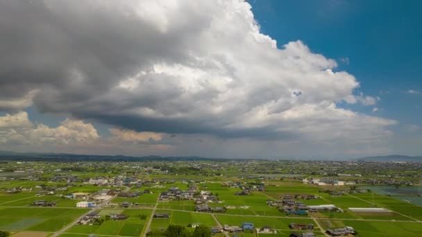 Timelapse Tilt Large Cumulous Cloud Moving Rural Landscape High Quality — Stock video