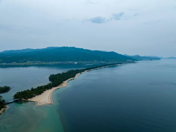 Pequenas Praias Linha Sandbar Amanohashidate Foto Alta Qualidade — Fotografia de Stock