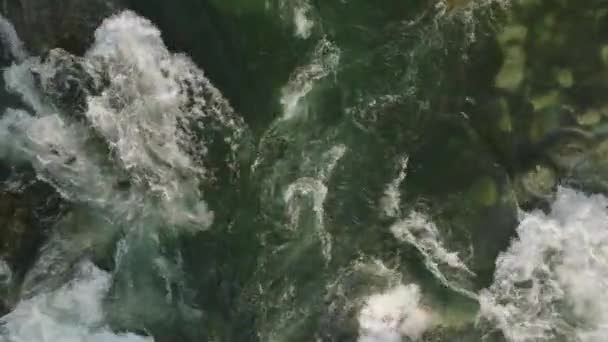 Water Flows Rocks Small Stream High Quality Footage — Video
