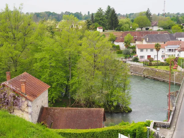 Miasto Navarrenx Francji Jego Umocnionym Ogrodzeniem — Zdjęcie stockowe
