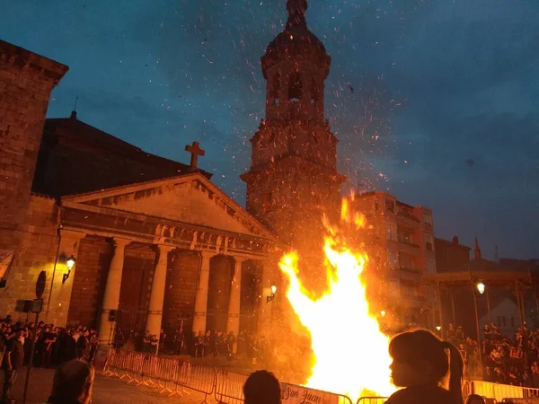 Bermeo Espagne Profitez Cette Ville Biscaye Nuit San Juan — Photo