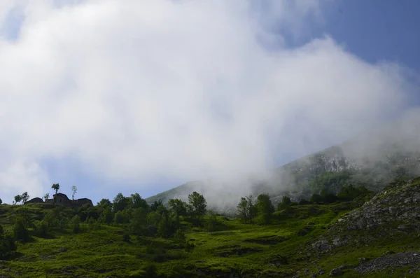 Útvonal Bulnesba Picos Europa Közepén Spanyolországban — Stock Fotó