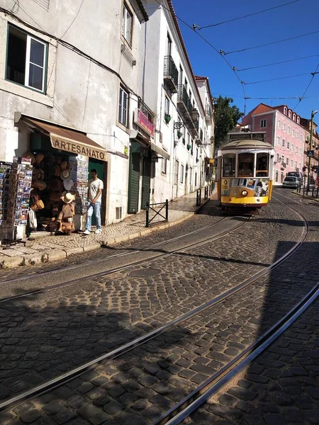 Die Hauptstadt Portugals Lissabon Eine Küsten Und Zugleich Bergige Stadt — Stockfoto