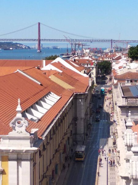 The city of Lisbon, the capital of Portugal.