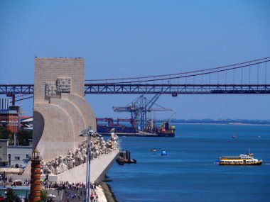 Lizbon 'daki Belem bölgesinde, güzel kulesi göze çarpıyor. Portekiz.
