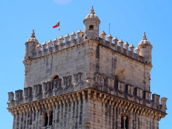 Het Belem Gebied Lissabon Waar Prachtige Toren Opvalt Griekenland — Stockfoto