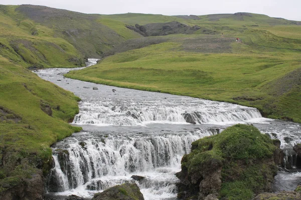 Iceland Unusual Landscapes Spectacular Waterfalls Glaciers — 스톡 사진