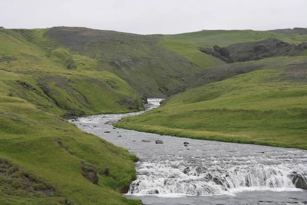 Ισλανδία Ασυνήθιστα Τοπία Θεαματικούς Καταρράκτες Και Παγετώνες — Φωτογραφία Αρχείου