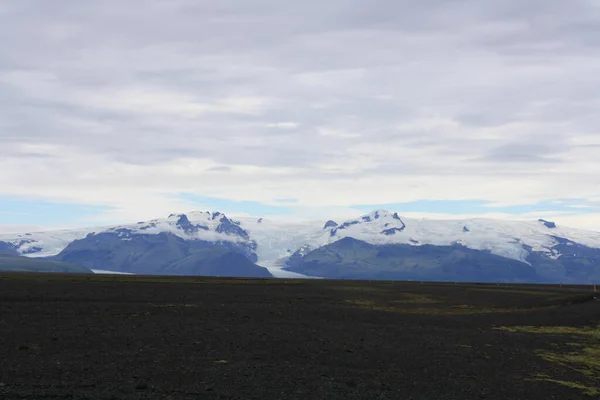 アイスランド 珍しい風景 壮大な滝や氷河と — ストック写真