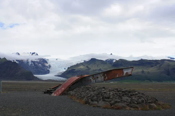 Island Ovanliga Landskap Med Spektakulära Vattenfall Och Glaciärer — Stockfoto