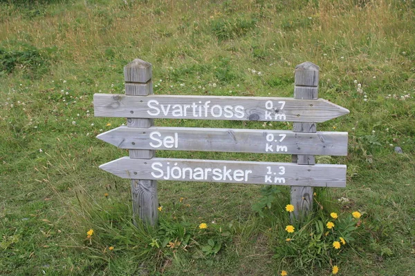 Svartifoss Czarny Wodospad Islandii — Zdjęcie stockowe