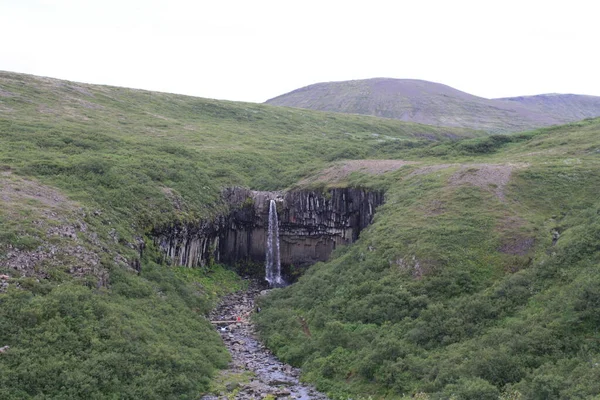 Svartifoss Cascata Nera Dell Islanda — Foto Stock