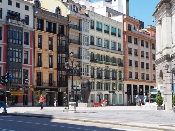 Oviedo Stolica Asturii Pięknym Starym Miastem Hiszpania — Zdjęcie stockowe