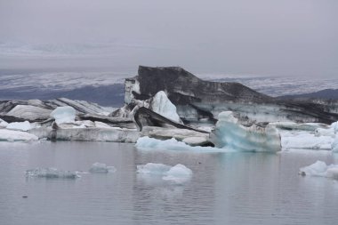 Jokulsarlon, İzlanda 'nın güneyindeki buzul gölü..