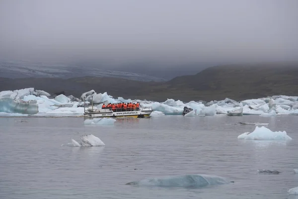 Йокульсарлон Ледниковое Озеро Юге Исландии — стоковое фото