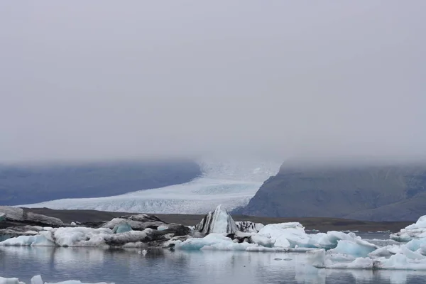 Jokulsarlon Παγετώδη Λίμνη Στη Νότια Ισλανδία — Φωτογραφία Αρχείου