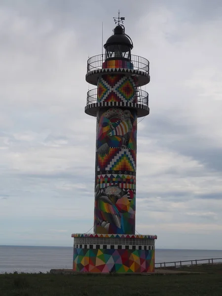 Phare Ajo Dans Ville Cantabrique Ajo Espagne — Photo