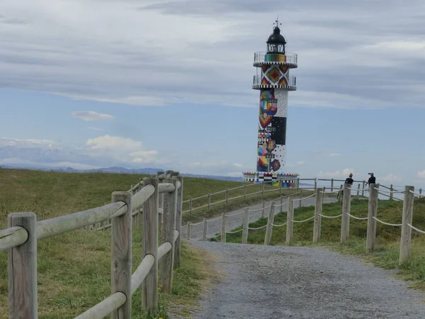 Phare Ajo Dans Ville Cantabrique Ajo Espagne — Photo