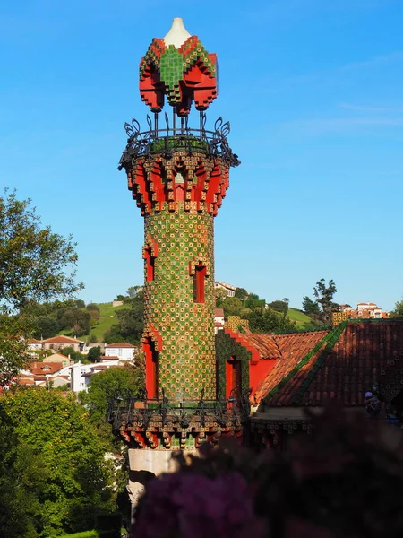 Comillas Kantabrische Gemeinde Man Die Launen Gaudís Sehen Kann Spanien Stockfoto