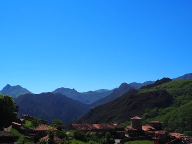 Bandujo, Asturian belediyesi dağlarda. İspanya.