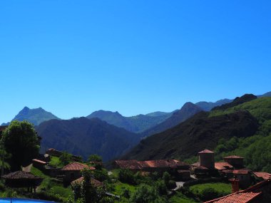 Bandujo, Asturian belediyesi dağlarda. İspanya.